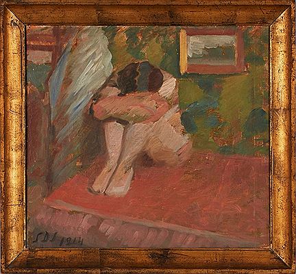 "Crouching female nude" by Adam Sophus Danneskjold-Samsoe - Auction record, sale price, and art valuation. Compare with similar artists and explore comparable artworks.