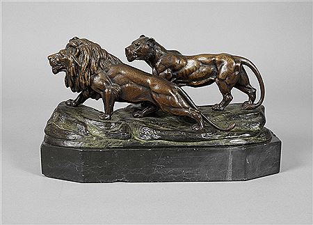 Löwenpaar by Constantin Holand - Auction record, sale price, and art valuation. Compare with similar artists and explore comparable artworks.
