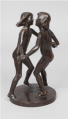 Children's round dance by Felix Georg Pfeifer - Auction record, sale price, and art valuation. Compare with similar artists and explore comparable artworks.