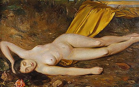 Lying lady nude