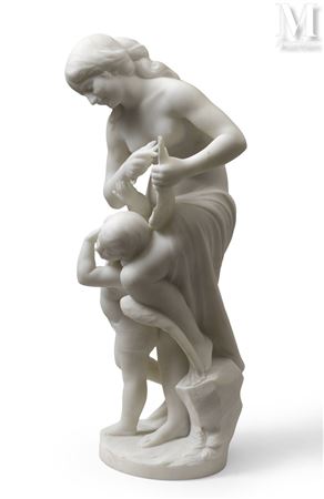 Venus clipping the wings of Love or Faithfulness clipping the wings of Love so that it does not fly away