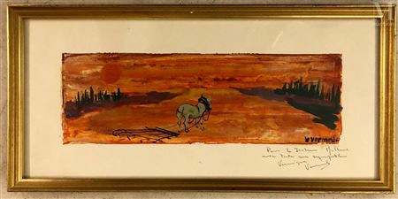 Plowing horse