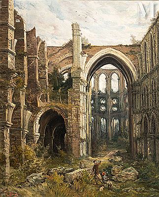 Church in ruins and the amateurs of old stones by Auguste Numans - Auction record, sale price, and art valuation. Compare with similar artists and explore comparable artworks.