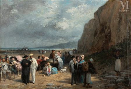 A Sunday in Normandy on the Beach by Jules David - Auction record, sale price, and art valuation. Compare with similar artists and explore comparable artworks.