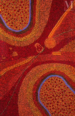 My Father's Country, 2014 by Gracie Ward Napaltjarri - Auction record, sale price, and art valuation. Compare with similar artists and explore comparable artworks.