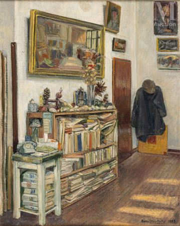 Library in the artist's studio
