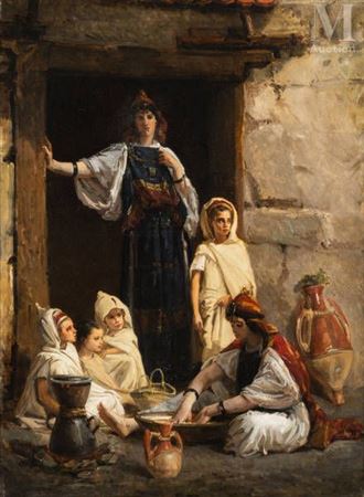 Abyle women preparing the couscous