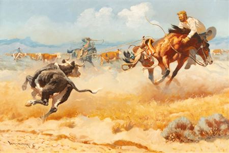 Sample artwork by William Moyers (1916 - 2010), known for western genre, sculpture - View similar artists and auction records