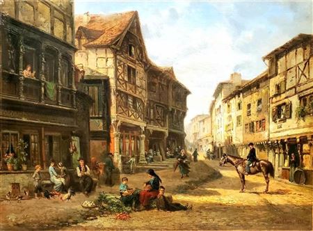 Jewish market scene