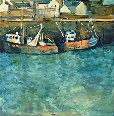 Fishing Boats in a Harbour