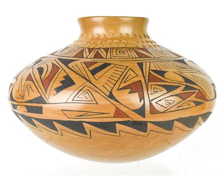 Native American polychrome pottery