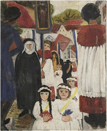 Fronleichnam in der Wieninger Straße in Dachau by Paula Wimmer - Auction record, sale price, and art valuation. Compare with similar artists and explore comparable artworks.