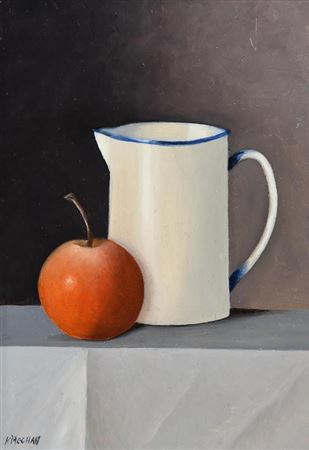 Enamel Jug and Apple by Kevin Meehan - Auction record, sale price, and art valuation. Compare with similar artists and explore comparable artworks.