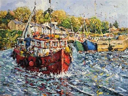 Roundstone Harbour by James S Brohan - Auction record, sale price, and art valuation. Compare with similar artists and explore comparable artworks.