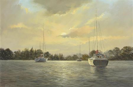 Calm Evening by Liam Jones - Auction record, sale price, and art valuation. Compare with similar artists and explore comparable artworks.