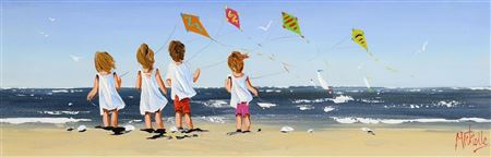 Flying Kites by Michelle Carlin - Auction record, sale price, and art valuation. Compare with similar artists and explore comparable artworks.