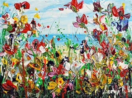 Flowers by the Shore