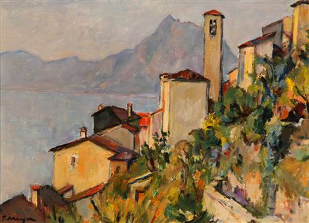 Blick auf Gandria mit San Vigilio