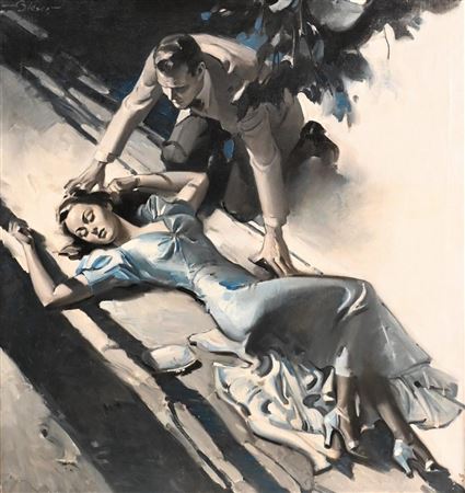 Sample artwork by August Bleser Jr (1898 - 1966), known for commercial product illustration - View similar artists and auction records