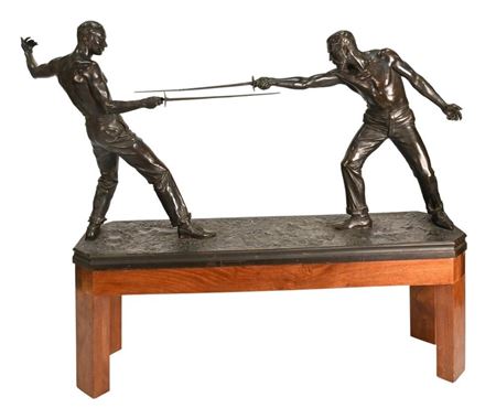Model of dueling swordsmen by Nicolas Mayer - Auction record, sale price, and art valuation. Compare with similar artists and explore comparable artworks.