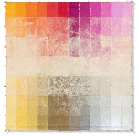 Square-twelve stripes orange to pink and gold to silver
