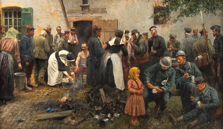 A field hospital in World War I