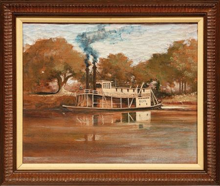 "Steamship Elva", 1974 by Chestee Harrington - Auction record, sale price, and art valuation. Compare with similar artists and explore comparable artworks.