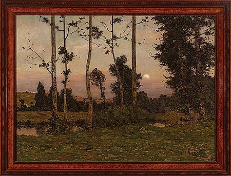 "Paysage brumeux à l'aube"