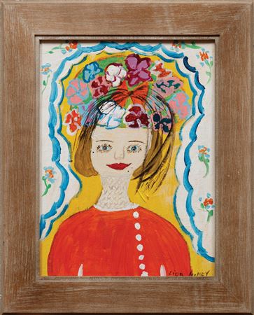 "Portrait of a Lady with Flowers in Her Hair"