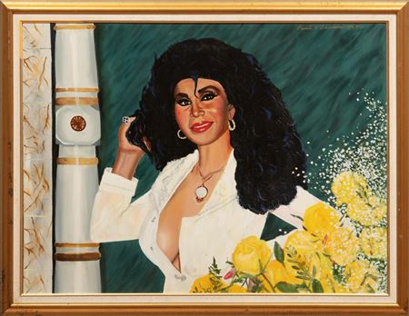 "Portrait of Chris Owens with Yellow Roses", 1997