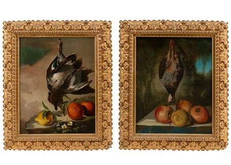 "Nature Mortes with Fowl and Fruit", 1866, 2