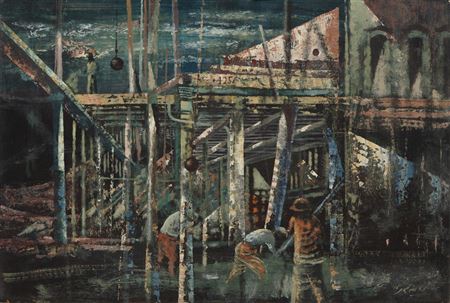 "Untitled: Two Wrecking Balls", 1964