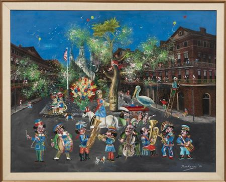 "Place d'Armes, French Quarter Scene", 1980