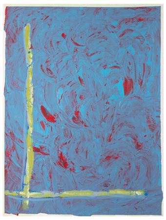Abstract Composition in Blue, Red and Yellow