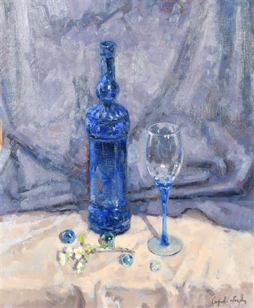 Still life composition of glass objects by Ricardo Cejudo Nogales - Auction record, sale price, and art valuation. Compare with similar artists and explore comparable artworks.