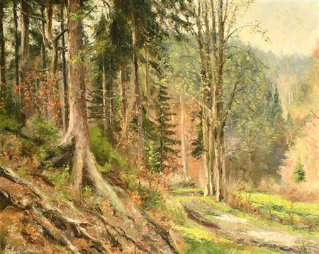 A Landscape Scene Depicting the Edge of a Forest