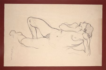 Study of a reclining nude woman