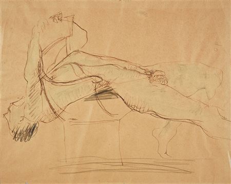 Academic study of a reclining man