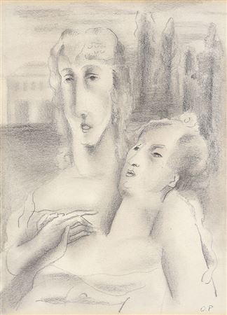 Embracing couple