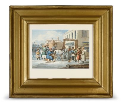 Scene of life in the streets of Moscow