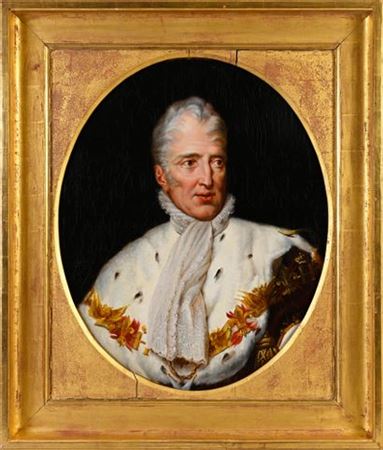 Portrait en buste du roi Charles X (1757-1836) en costume de sacre