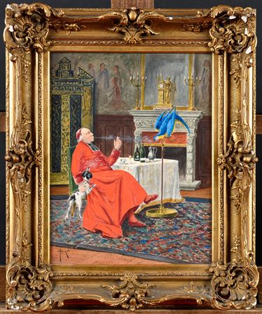Cardinal with the Blue Ara