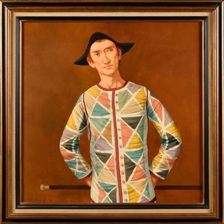 Harlequin with a cane and in front, 1986