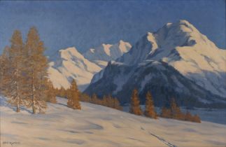 Sunny Winter Landscape by Otto Kuppers - Auction record, sale price, and art valuation. Compare with similar artists and explore comparable artworks.