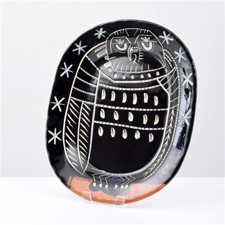 "HIBOU BRILLIANT" PLATTER, MADOURA (AR 285)
