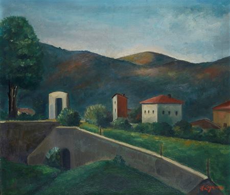 Paese toscano by Achille Lega - Auction record, sale price, and art valuation. Compare with similar artists and explore comparable artworks.