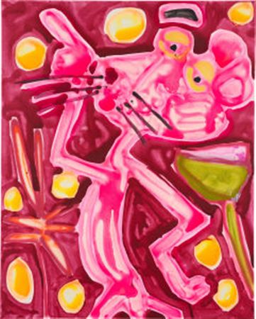 Panther Hurricane by Katherine Bernhardt - Auction record, sale price, and art valuation. Compare with similar artists and explore comparable artworks.