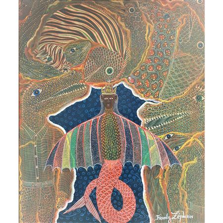 The Queen Mermaid by Frantz Zephirin - Auction record, sale price, and art valuation. Compare with similar artists and explore comparable artworks.