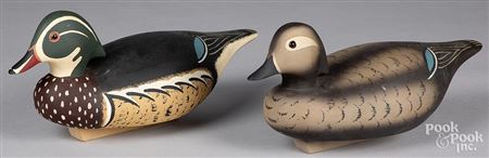 Pair of wood duck decoys by Charles Birdsall - Auction record, sale price, and art valuation. Compare with similar artists and explore comparable artworks.