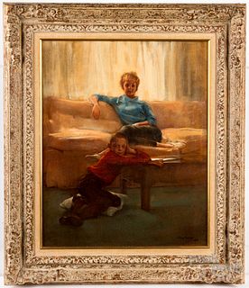 Portrait of Mother and Son; together with another work)